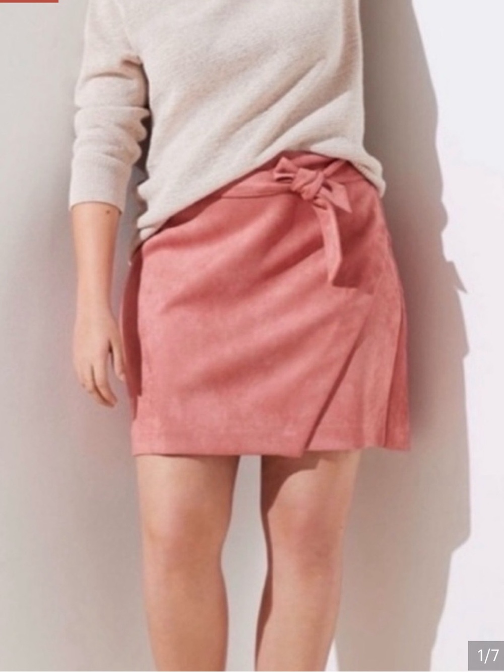 Loft Faux Suede Mini Skirt size 6